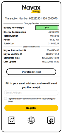 State-of-Charge feature for Nayax's EV Kiosk